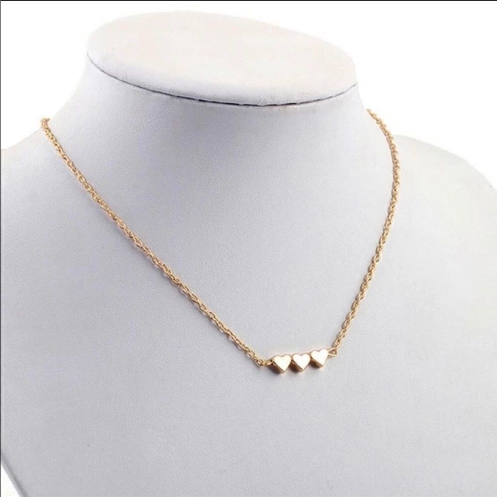 Necklace Dainty Heart Gold  Love Pendant Cute